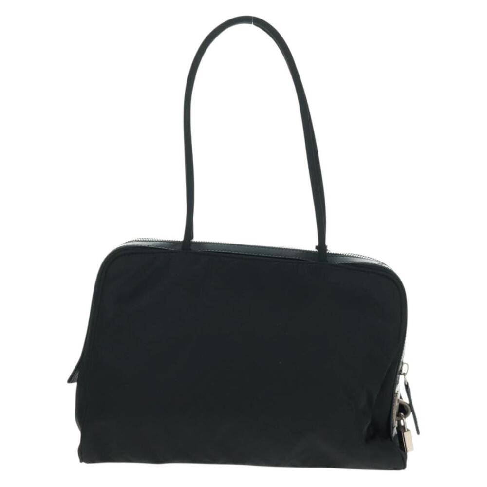 PRADA Hand Bag Nylon Leather Black Silver Auth ep12566 - Picture 2 of 16